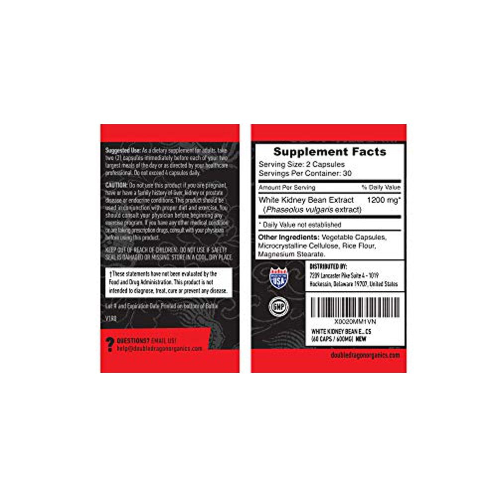 White Kidney Bean Extract 600mg