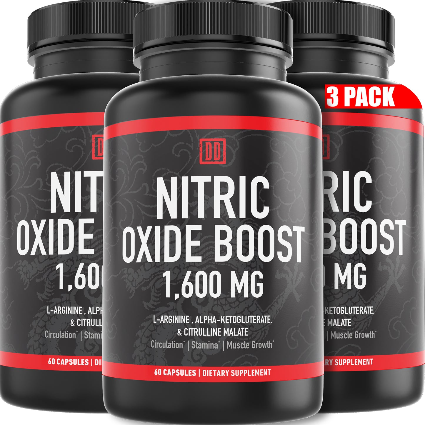 Nitric Oxide Booster 1600mg (3 Pack)